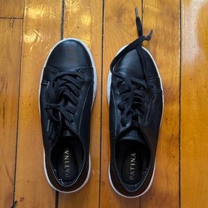 Patina Black Leather Sneakers women’s